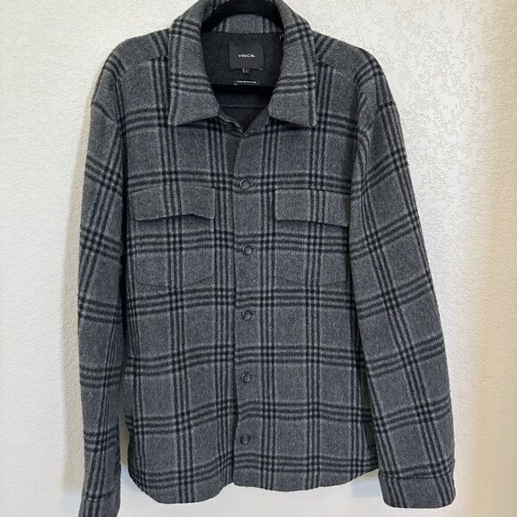 Vince Cashmere Overshirt Shacket - Picture 1 of 5